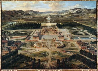 Pohled na Versailles (malba na plátně)