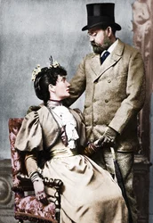 Emile Zola a Jeanne Rozerat, c1890, 1939