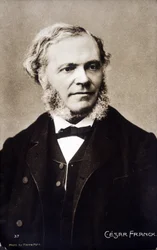 Portrét Césara Francka, francouzského skladatele a varhaníka belgického původu (1822-1890).