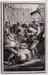 Belphegor - v “”Příběhy a povídky ve verších”” od Jean La Fontaine. 1776. Ilustrace P. P. Choffard.