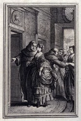 Les Freres de Catalunya - v "" Příběhy a povídky ve verších "" Jean La Fontaine. 1776. Ilustrace P. P. Choffard.