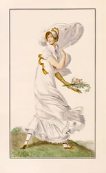 Šifonové promenádní šaty, 1812