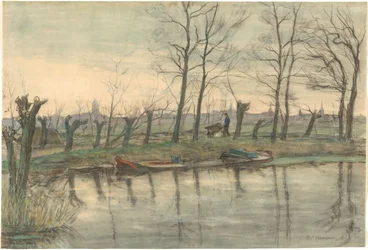 Panorama Amsterdamu při pohledu ze západu