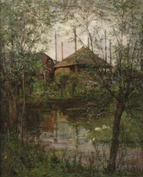 Stoh sena s vrbami, kolem 1897-98