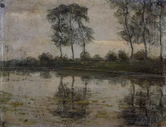 Stromy u řeky Gein, Piet Mondrian (1872-1944). Nizozemsko, 20. století.