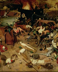 Triumf smrti, detail střední části, 1562