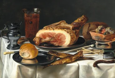 Zátiší se šunkou, 1625.