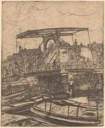 Skinny Bridge v Amsterdamu