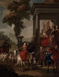 Setkání, asi 1743 (olej na plátně)