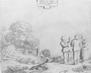 Tři sedláci a jedna žena, 1626.