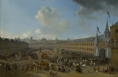 Turnaj na Place des Vosges v Paříži, cca 1665.