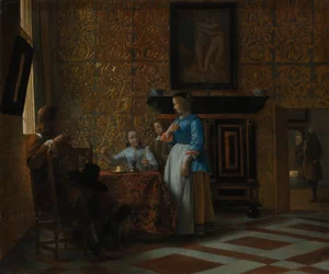 Volný čas v elegantním prostředí, ca. 1663-65.