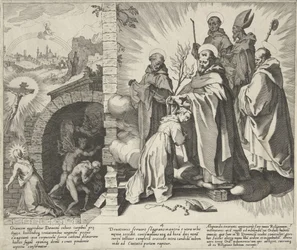 Catharina biddend / Visioen van Catharina / Catharina wordt Dominicanes Scènes uit het leven en wonderen van de Heilige Catharina van Siena (název seriálu) Život, smrt a vybrané zázraky B. Catherine starší (...) (název série)