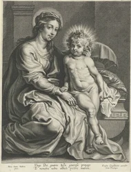 Marie s Ježíškem u jesliček