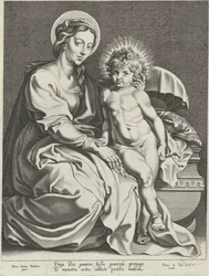 Marie s Ježíškem u jesliček