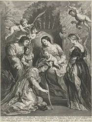 Kristovo dítě korunuje H. Catharina