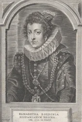 Portrét Alžběty Bourbonské, španělské královny, ca. 1632-44.