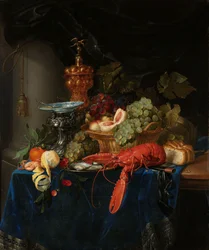 Zátiší se zlatým pohárem, asi 1655 (olej na plátně)