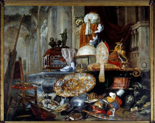 Alegorie vanitů světa. Obraz Pietera Boela (1622-1674) Ec. Podvod.