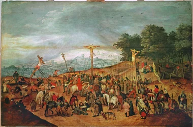 Ukřižování (olej na dřevě)
