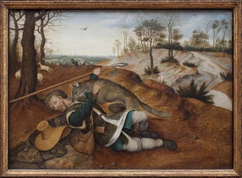 Dobrý pastor. Malba Pietera Brueghela II. (1564-1638), olej na dřevě