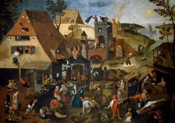 Netherlandish Proverbs, c.1559 (olej na panelu)