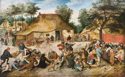 Selská svatba - Obraz Pietera Brueghela, mladšího (Le jeune ou d