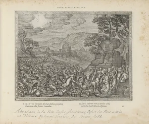 Abraham bevrijdt Lot Pomoc dobré mysli (název na předmětu) Posvátné emblémy a hlavní historie obou zákonů (Oude Testament) (název série) Obrázky a figurky knih (název série)