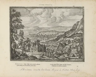 Landschap se setkal s Abrahamem en de drie engelen Božská operace (název na objektu) Posvátné emblémy a hlavní historie obou zákonů (Oude Testament) (název série) Obrázky a figurky knih (název série)
