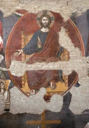 Poslední soud: Kristus trumfuje. Detail. (Freska