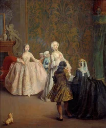 Prezentace Obraz Pietra Longhiho (1702-1785) 18. století Sun. 0,64x0,5m