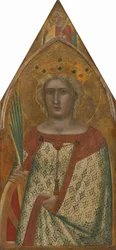 Svatá Kateřina Alexandrijská s andělem [pravý panel]