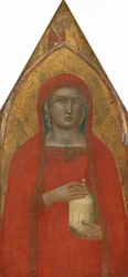 Svatá Marie Magdalena s andělem [levý panel], pravděpodobně 1340.