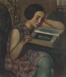 Mladá dívka čtení, 1928