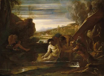 Alexandr Veliký zachráněný z řeky Kydnos, kolem roku 1650.
