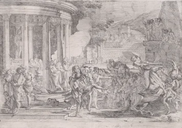 Sinorix nesený z chrámu Artemis ve snaze uniknout účinkům jedu..., ca. 1640.