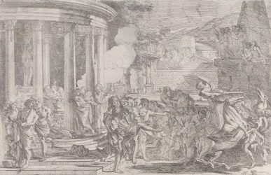 Sinorix nesený z chrámu Artemis ve snaze uniknout účinkům jedu..., ca. 1640.