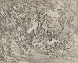 Venušina zahrada, která leží uprostřed před hermou Pana a obklopuje ..., ca. 1631-37.