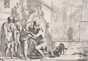 Návrat marnotratného syna, otec objímající svého syna, ze série,..., ca. 1645.