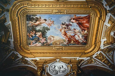 Venuše, Planety Fresco Cycle, Pietro da Cortona (1596-1669), freska, Pitti Palace, Venus Planetary Room, Florencie
