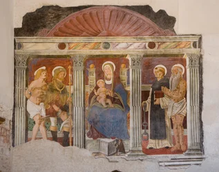 Kostel Saint Pietro and Paolo, Valvasone, Friuli, Itálie (freska)