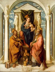 Madonna a dítě na trůnu
