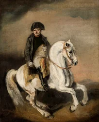 Napoleon na koni (olej na plátně)