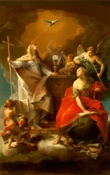 Alegorie náboženství od Pompea Batoniho (1708-1787).