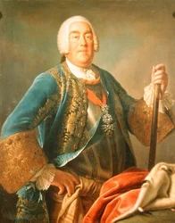 Portrét Karla Evžena II. (1728-93) vévody z Württemberska (olej na plátně)