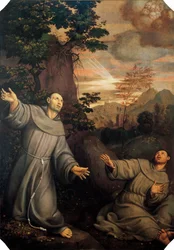 Extáze svatého Františka od Pomponia Amalthea (1505-1588)