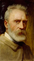 Autoportrét, Ponziano Loverini (1845-1929), olej na plátně, 53x30 cm