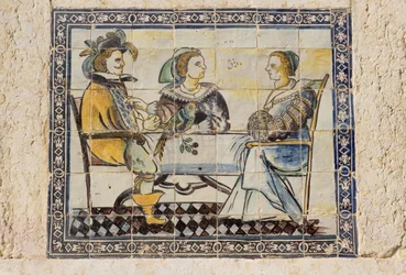 Dlaždice azulejos v palácových zahradách