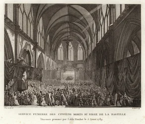 Pohřební služba občanů zabitých při obléhání Bastily