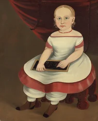 Holčička s břidlicí, c. 1845.